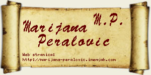 Marijana Peralović vizit kartica